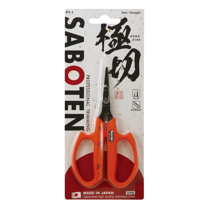 Saboten Stainless Steel Angled Blade Extra Slim Automatic Trimming Scissors