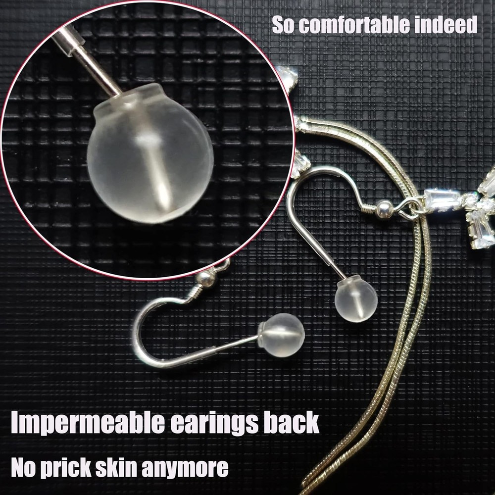 Comfortable & Secure Earring Backs in 30 Pack - Perfect for Sensitive Ears