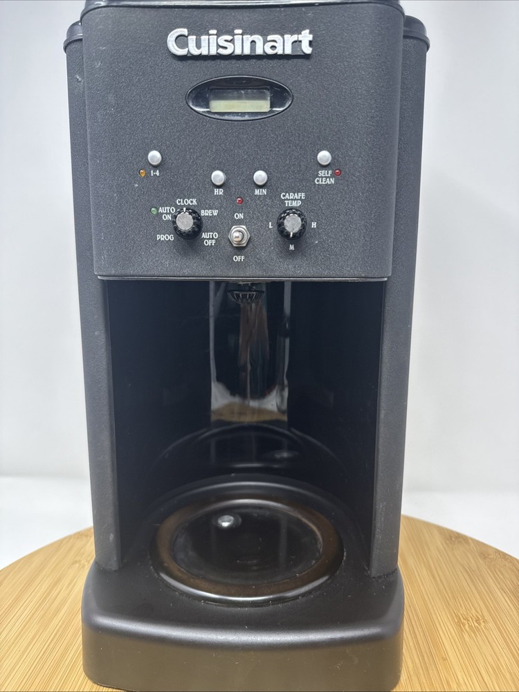 Cuisinart 12 Cup Programmable Coffee Maker Black Glass Carafe Tested Works