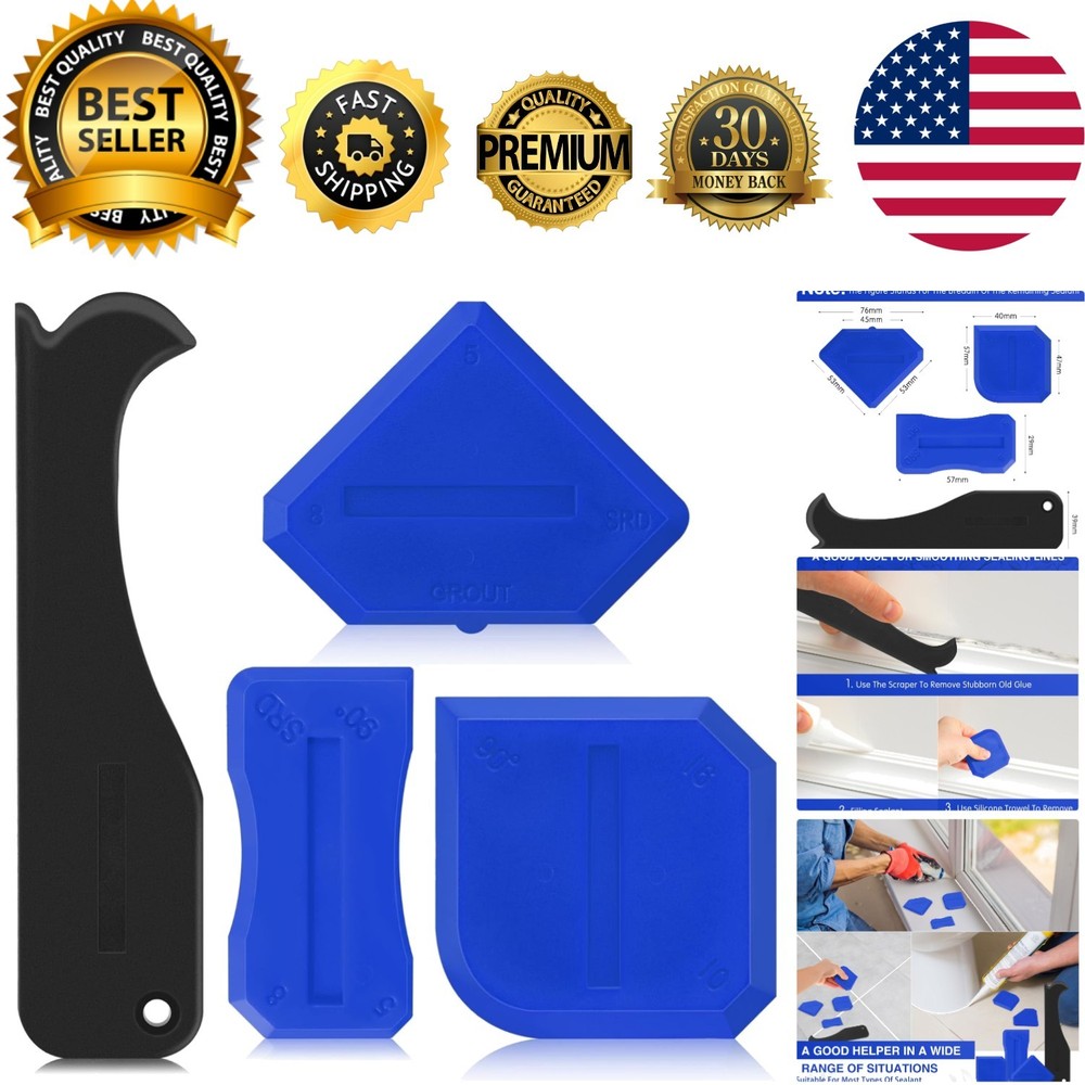 Versatile Caulking Tool Set for Kitchen and Bathroom with Reusable Design