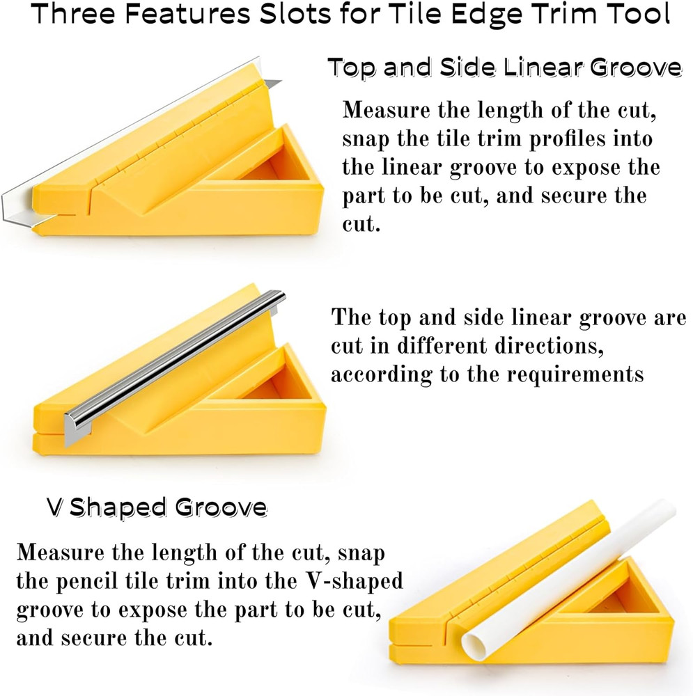 Tile Trim Tool Tile Edge Trim Cutting Tool Installation Precise 45-Degree Miter