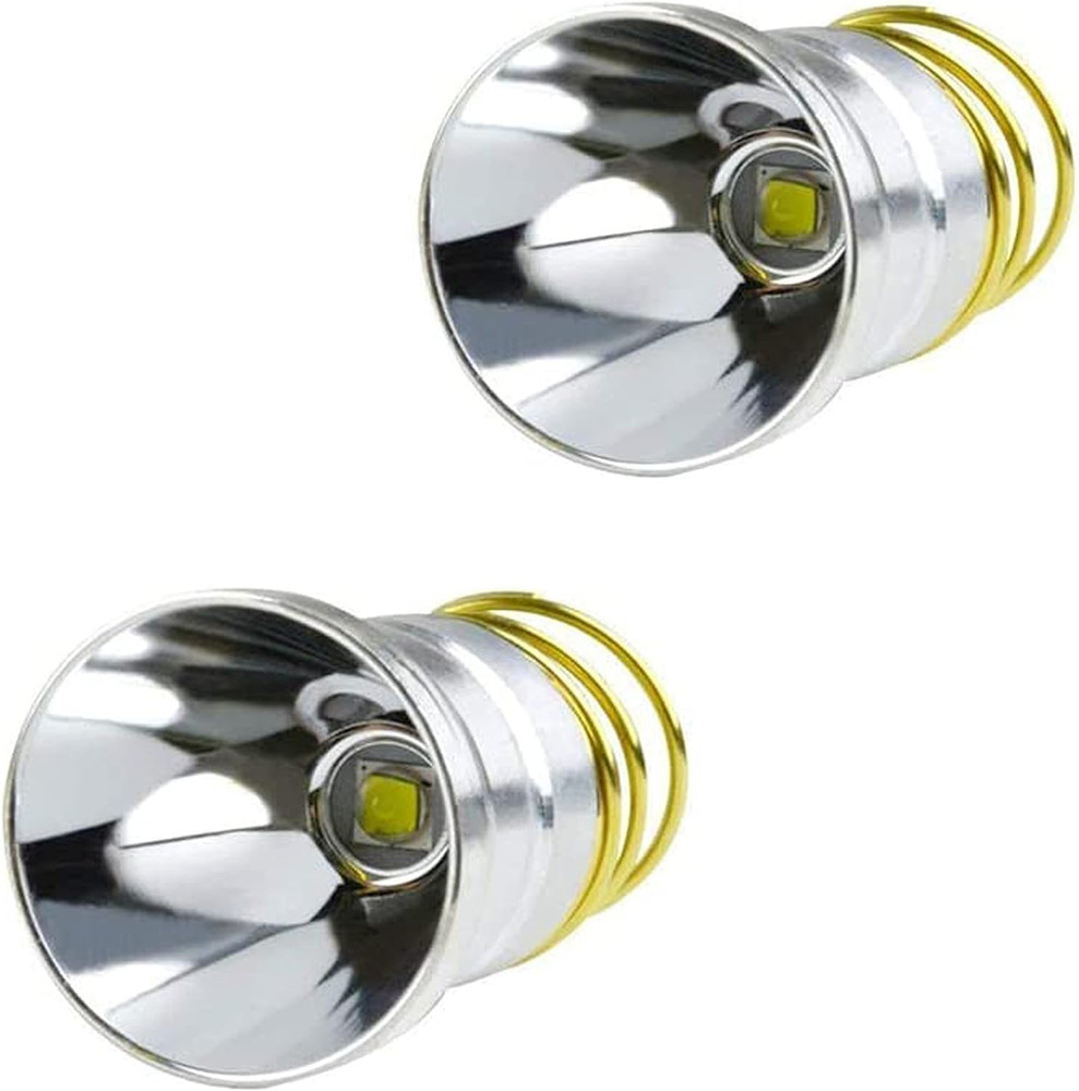 2 Pack Ultra Bright Flashlight Bulb LED Replacement Bulbs Drop-In P60 Design Mod