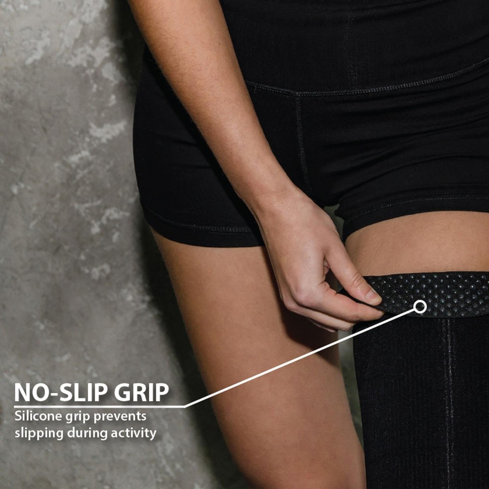 Zensah Thigh Compression Sleeve - Support for Pulled Hamstring, Quad Strain, Gro