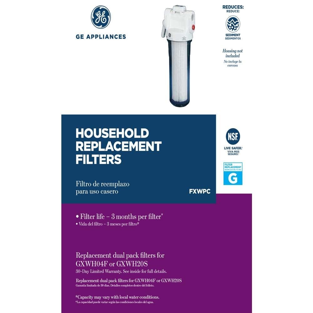 GE Universal Whole House Replacement Water Filter Cartridge 2-Pack FXWPC