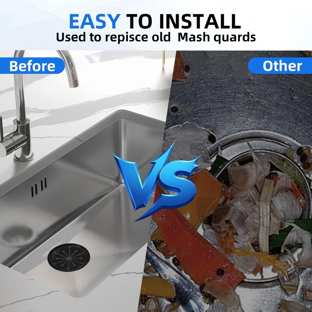 2-Pack Garbage Disposal Splash Guard 3-1/8 Universal Sink Baffle Splash-Proof
