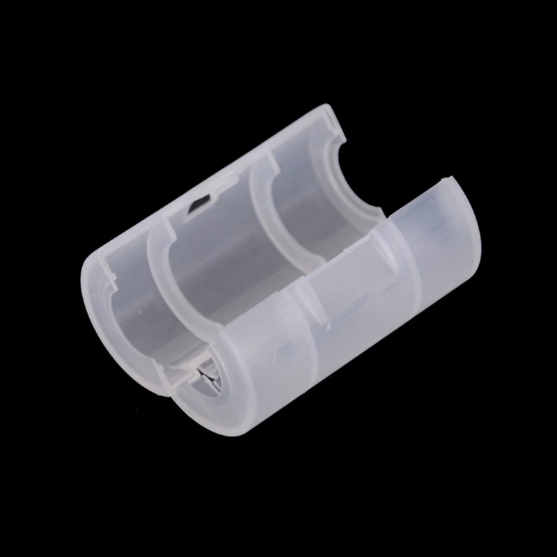 4Pcs Battery To Size C Battery Holder Conversion Adapter Switcher Plastic Box