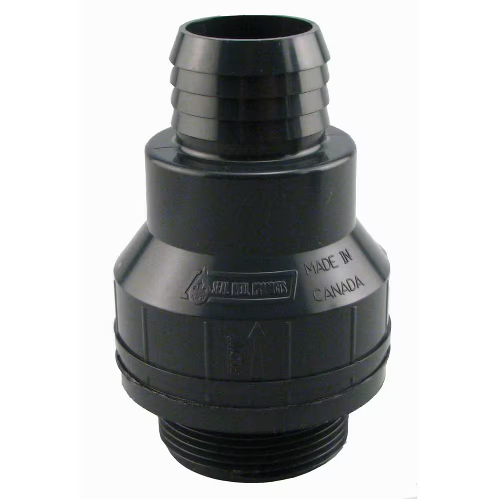 Water Source Inline Sump Check Valve, Plastic, 1-1/2-In. MPT