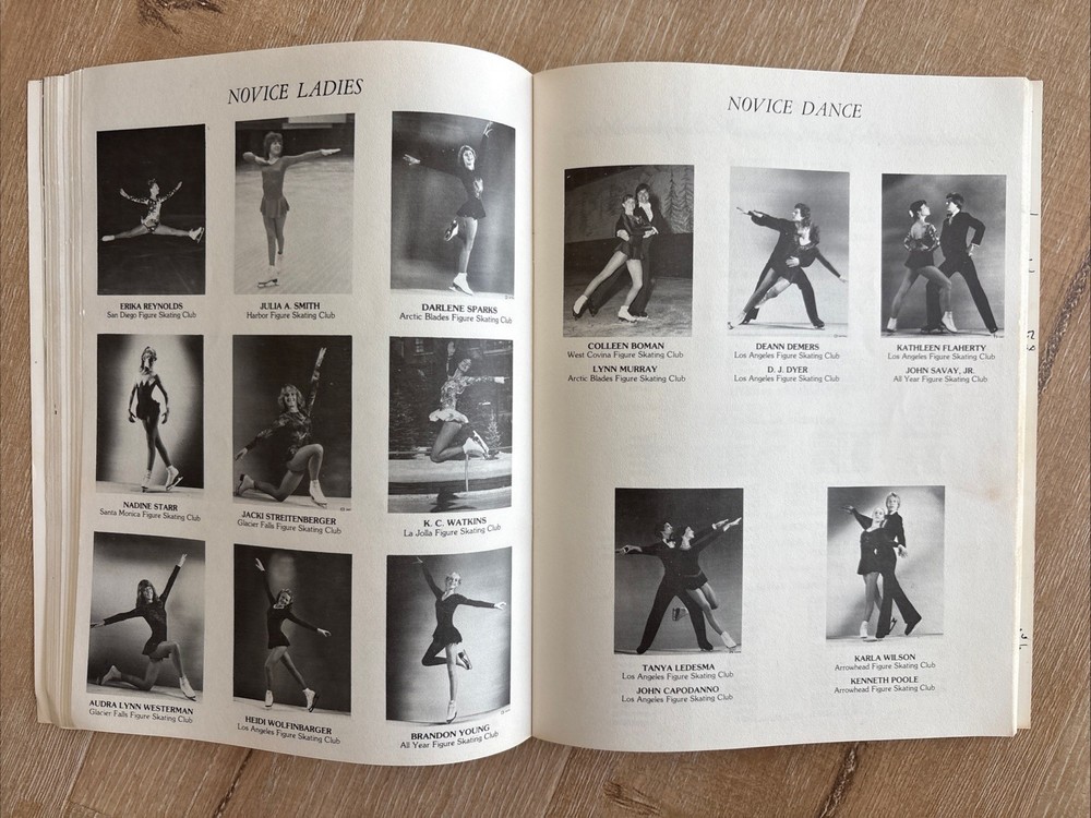 1982 SOUTHWEST PACIFIC CHAMPIONSHIPS Figure Skating Program Paramount CA Vintage