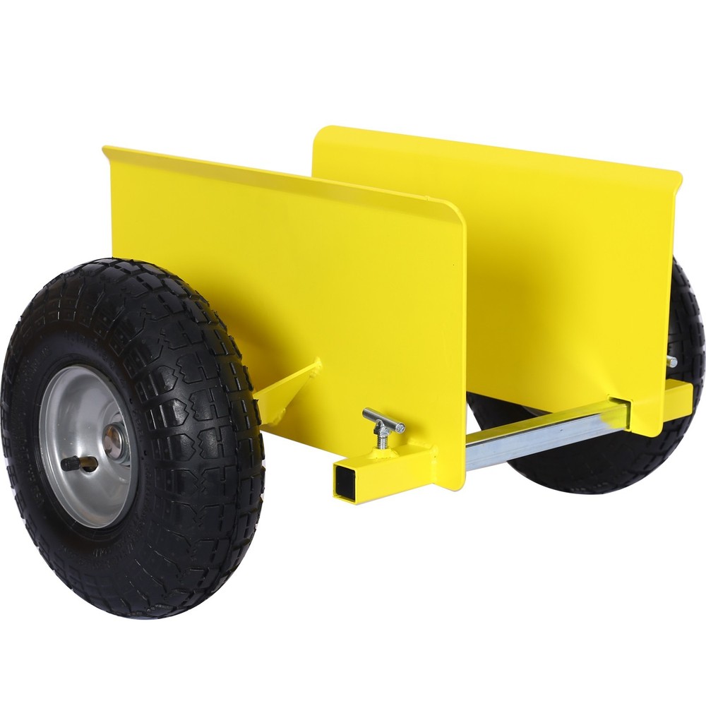 600lb Panel Dolly 10in Pneumatic Wheels Yellow Heavy Load