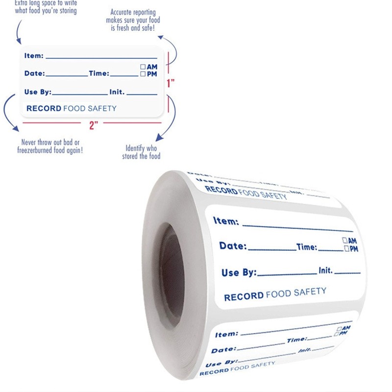 Self Adhesive Storage Label 1x2Inch Horizontal Labels for Fridge