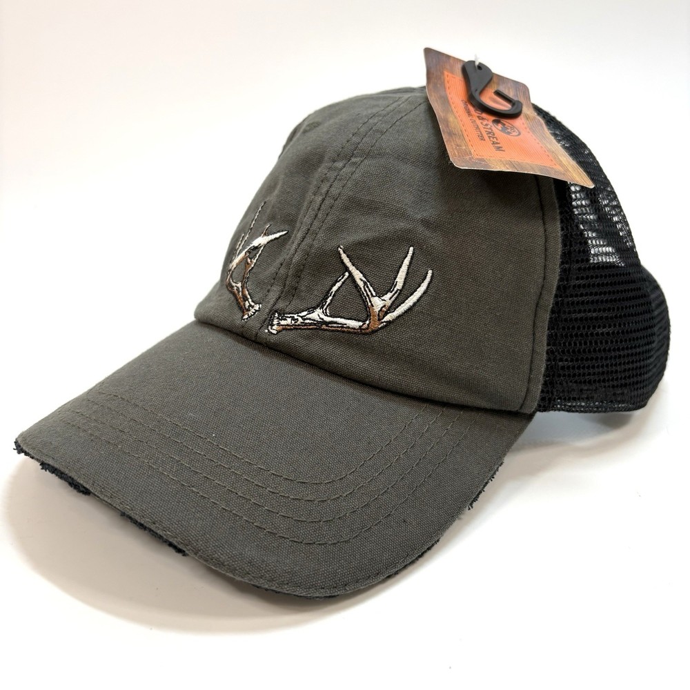NEW Field And Stream Baseball Cap Hat - Adjustable Snap Back   Deer Antlers