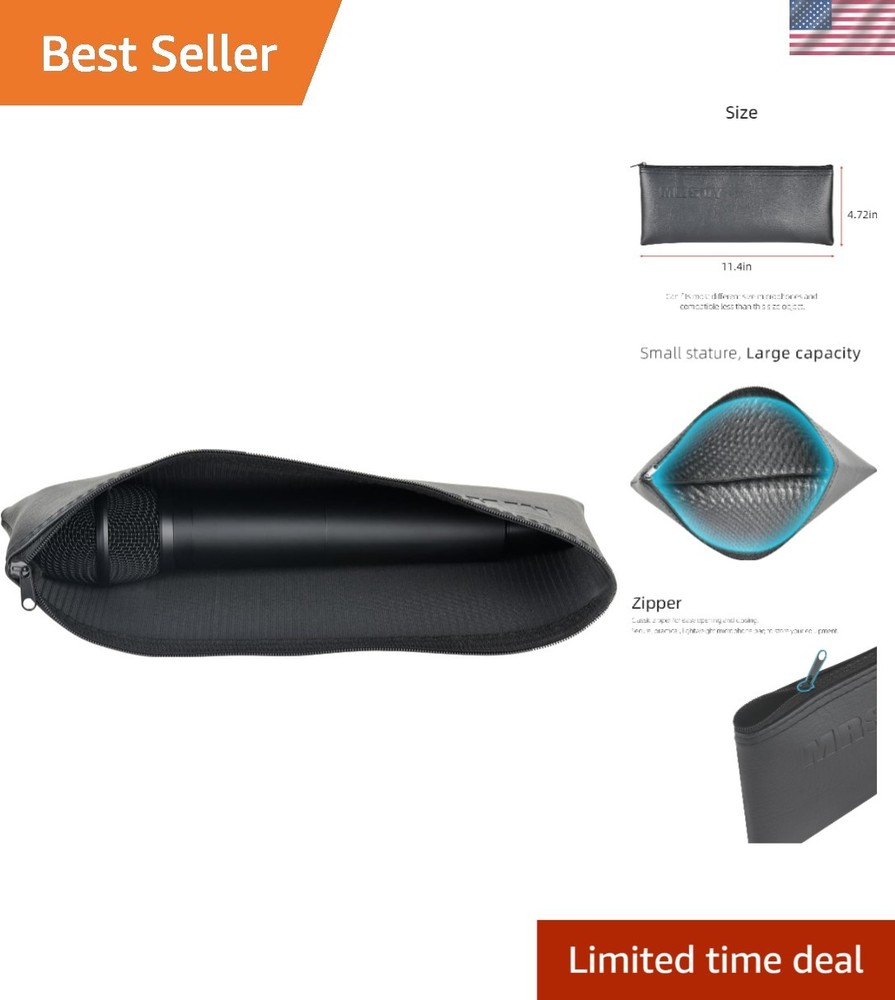 Multipurpose Leather Microphone Bag - Perfect Accessory Storage Solution
