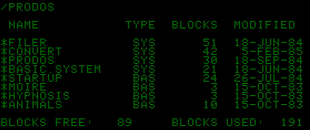 Apple II Professional Disk Operating System: ProDOS 8 v2.0.3 5.25” 2-in-1 Disk