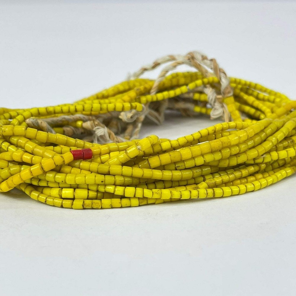 10 Tile Yellow Trade Bead Strands