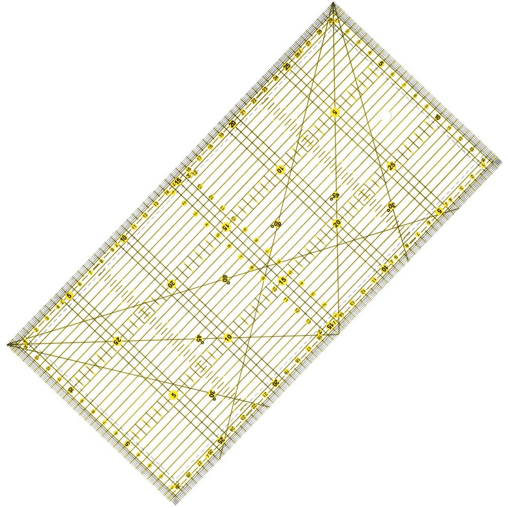 Slotted Quilting Ruler Patchwork Quarter Fabric Cutting Template