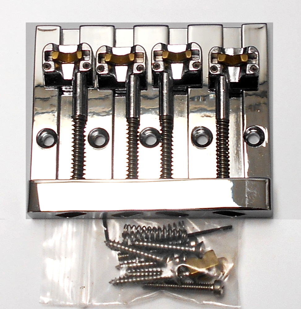 Hipshot 4 String MassKicker Bass Bridge Chrome - OPEN BOX