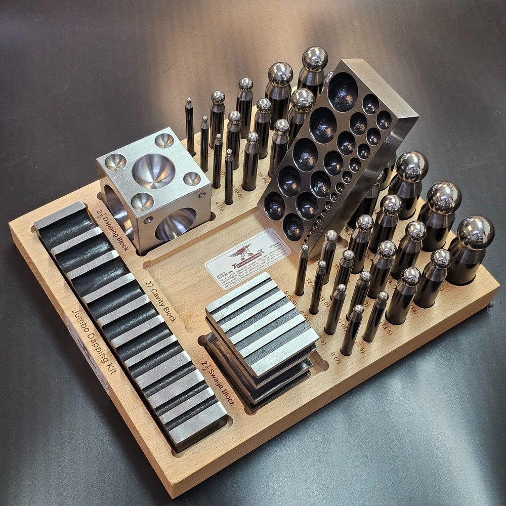 DIY Making Gold Silver Copper Jewelry Processing Gold Beating Dapping Tool Kit