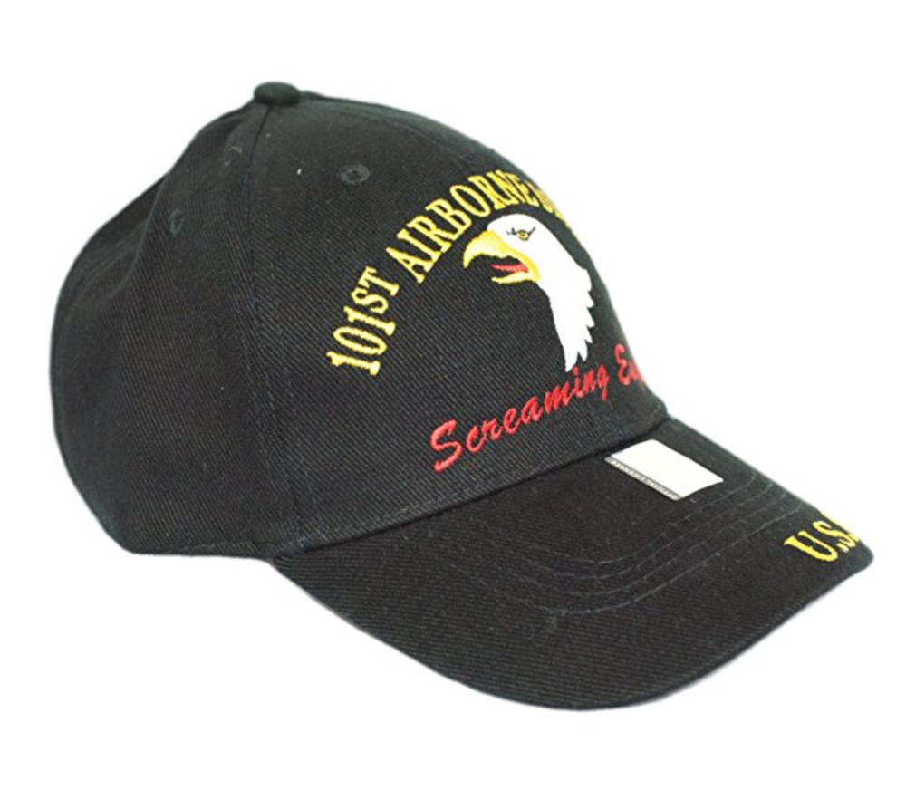 US Army Hat 101st Airborne Division Black Adjustable Cap