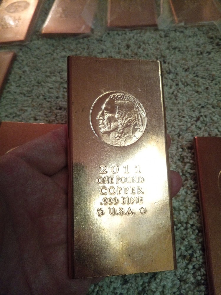 3 1 Lb Copper Bars .999 Copper