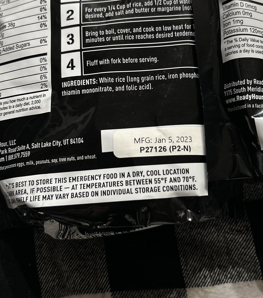 Ready Hour ~ Emergency Food Supply ~ 4pk ~ Sealed ~ Read Description