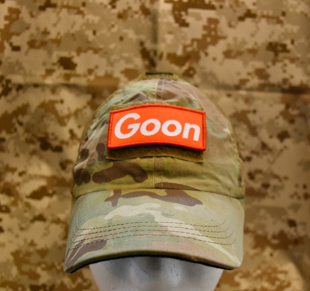 Goon Woven Uniform Morale Patch NVGs OAF Tactical Cap Operator Hook Loop