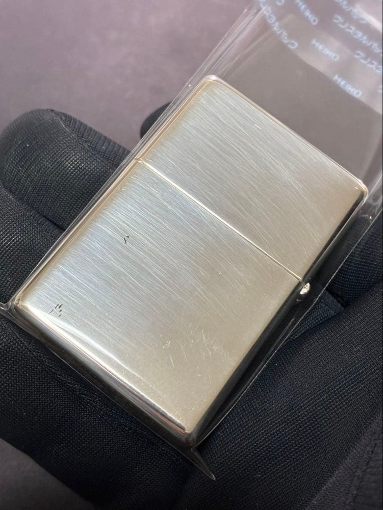 Zippo 1937 Replica Lark Check Silver One Sided Processing Lighter Japan