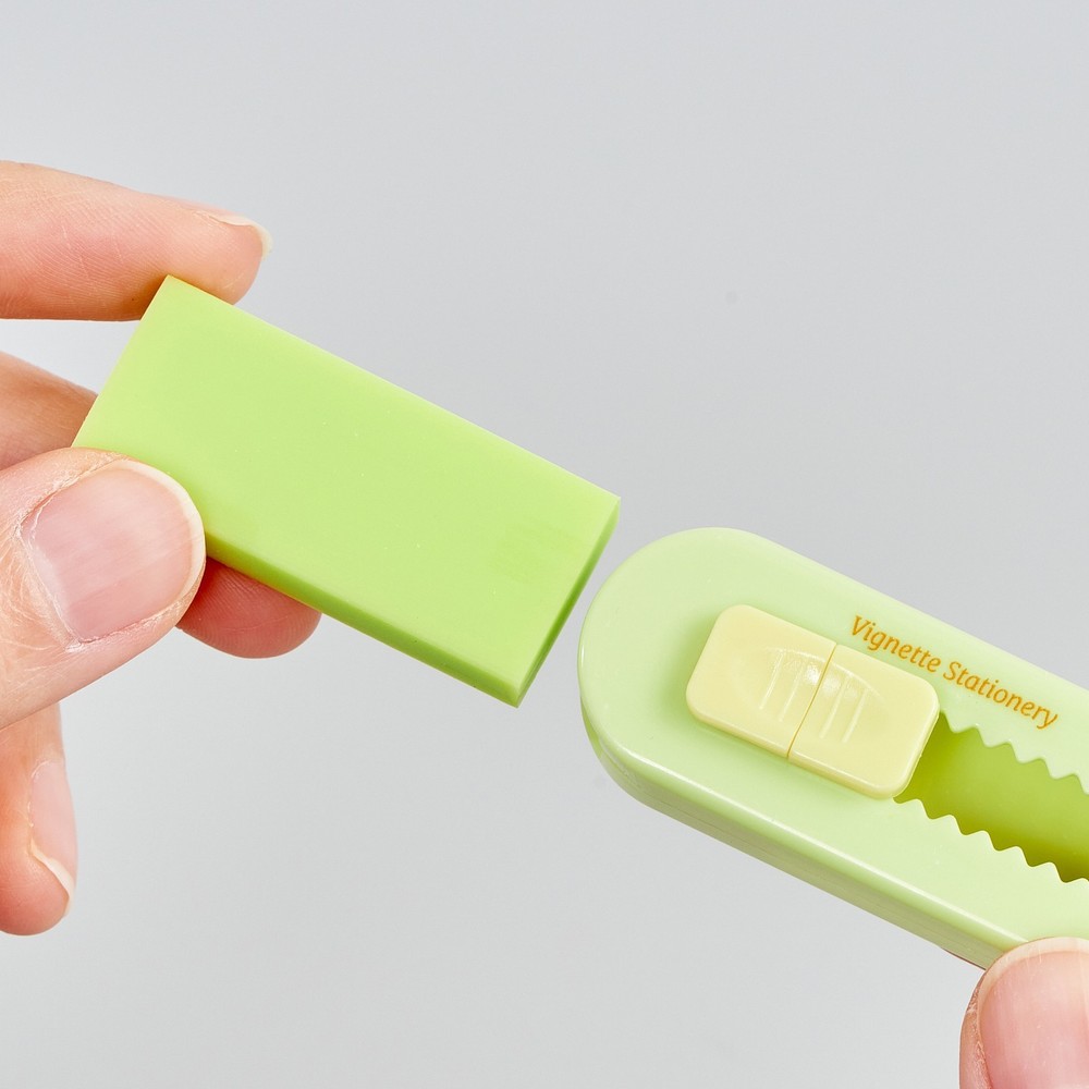 Retractable Eraser with Extra Refill Soft Rubber Break Resistant School Student