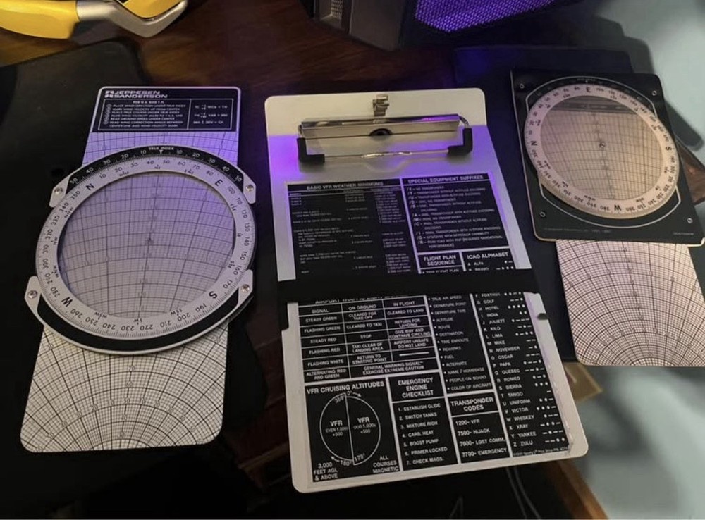 E6B Flight Computer And Kneeboard