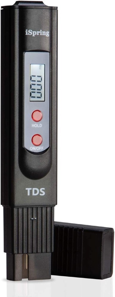 Digital 2-Button TDS Meter with Backlit LCD, Black