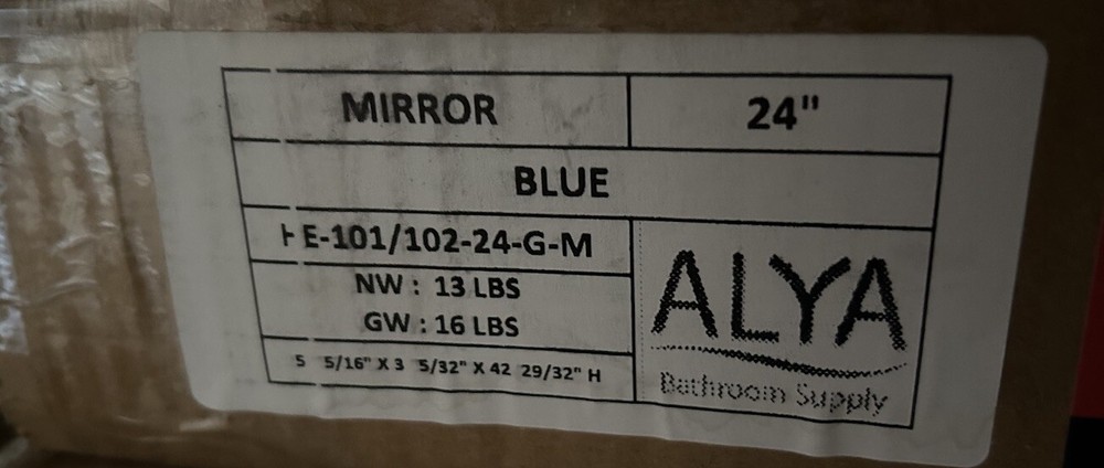 Ayla Blue Framed 24in. x 30in. Mirror