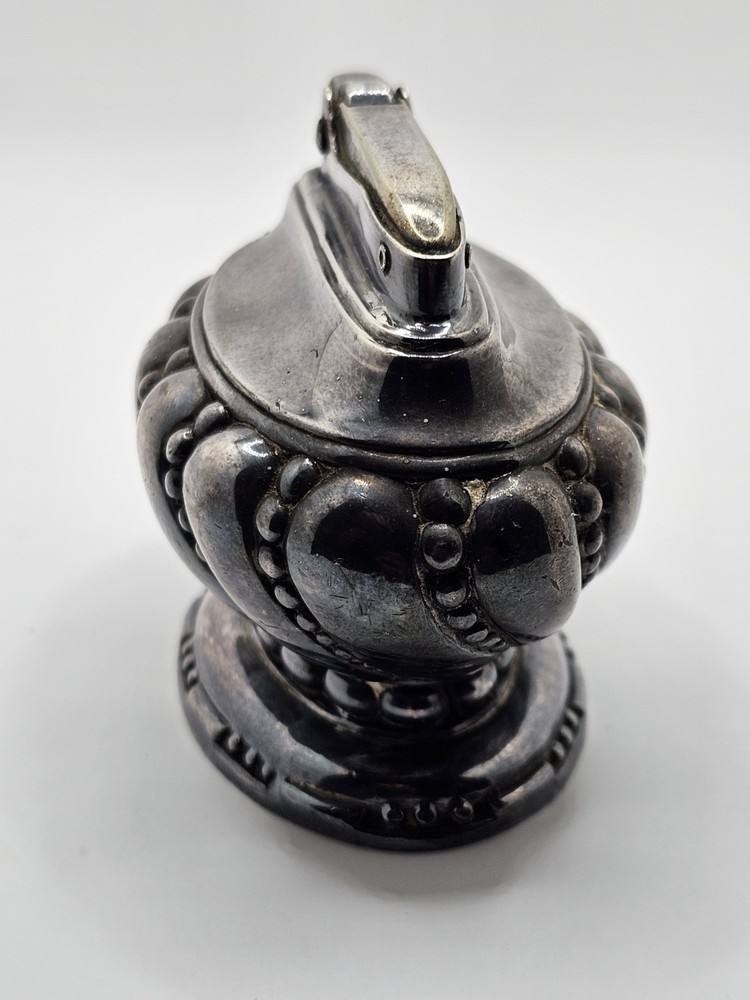Ronson Crown Silver 1950's Table Top Cigarette Lighter Vintage