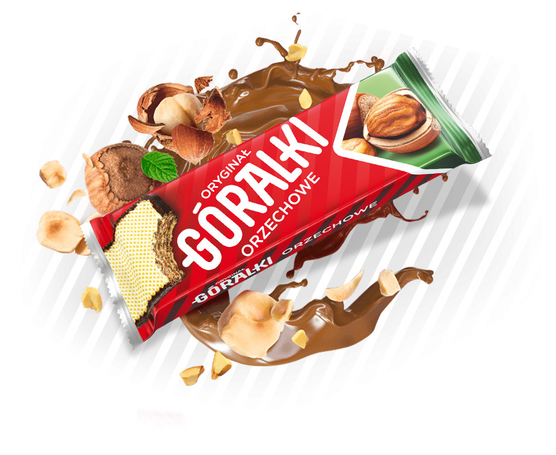 4 x Goralki Original Nut Crispy Wafers 4 x 45g