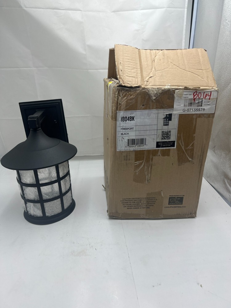 1804BK Freeport Outdoor Wall Light Black Traditional One Light Wall Mount