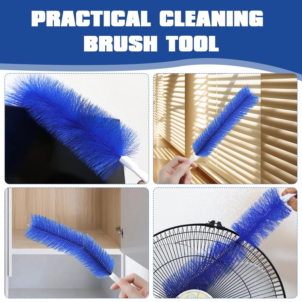 3-Pack Fan Cleaning Brush with Bendable Microfiber Dust Cleaning Brush Tool