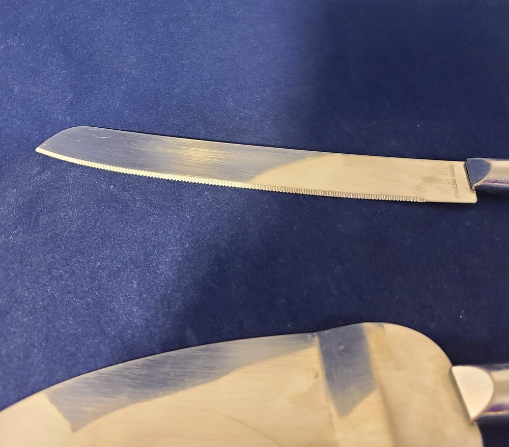 Wedding Cake Knife and Server Set with Acrylic Handle
