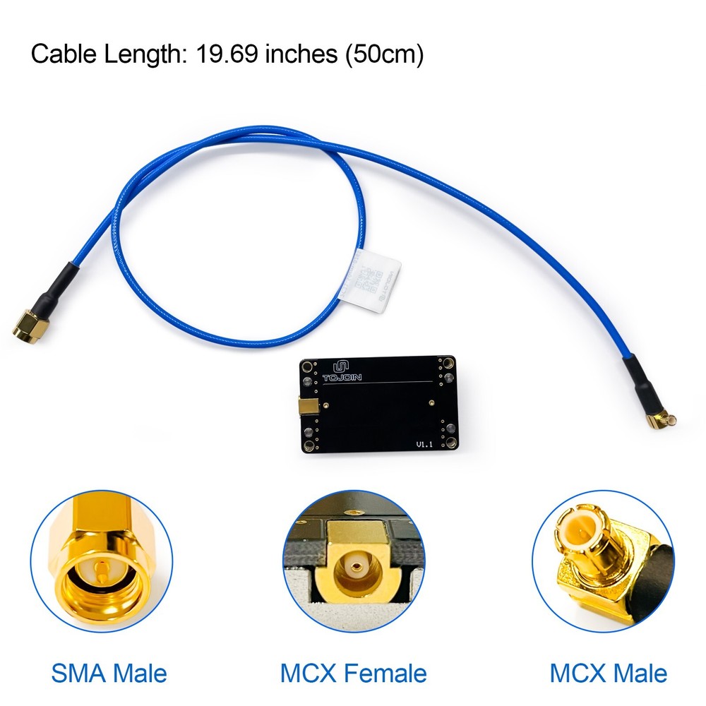 TOJOIN 0.005-6GHz Flat Panel Antenna Coupling Antenna with MCX/SMA Connector