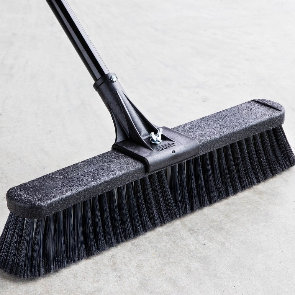 Libman 18" High Power Push Broom Multi-Surface Steel Handle