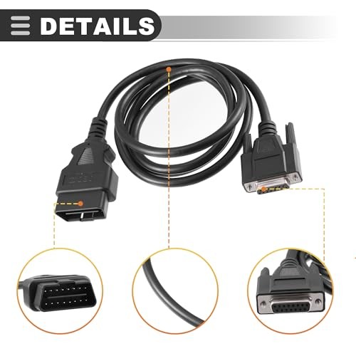 OBDII OBD2 Main Cable, Connector Cable, for Launch X431 CRP129 CRP123 Creader