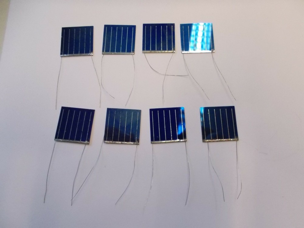 Solar modules, small, 2 x 2 cm, 8 pieces, #K- 207-32