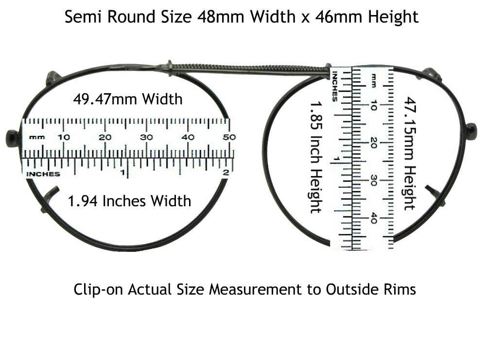 Semi Round Polarized Clip-on Sunglasses