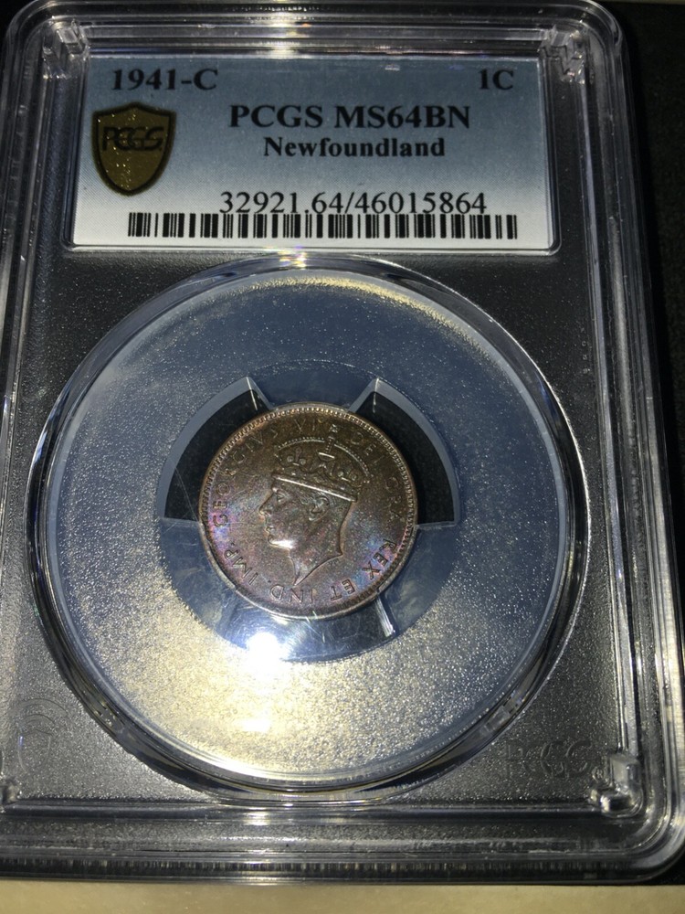 1941c PCGS Graded, Newfoundland ¢1 Cent,**MS-64** #5864