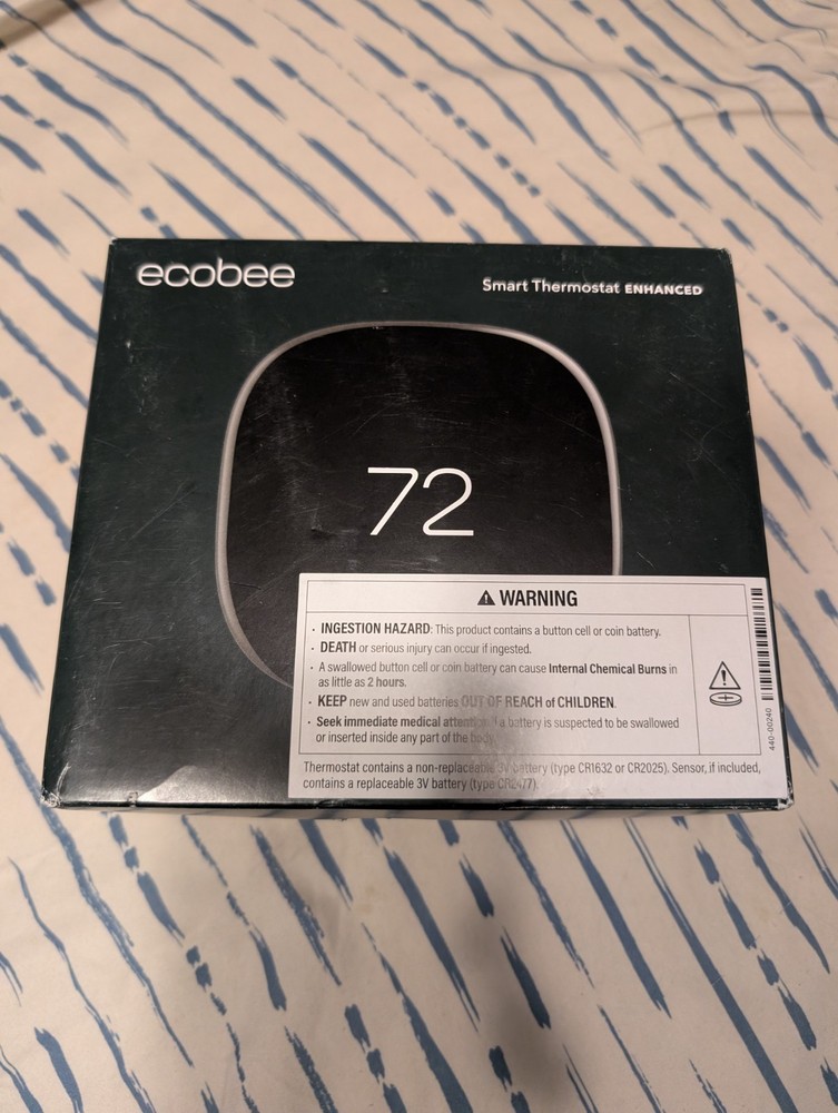 Ecobee EB-STATE6L-01 Smart Thermostat Enhanced Black