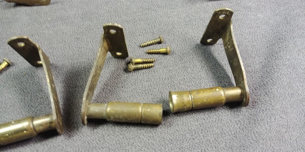 12 Brass Look Inside Curtain Rod Barrel Bracket Spring Surface Mount Hardware