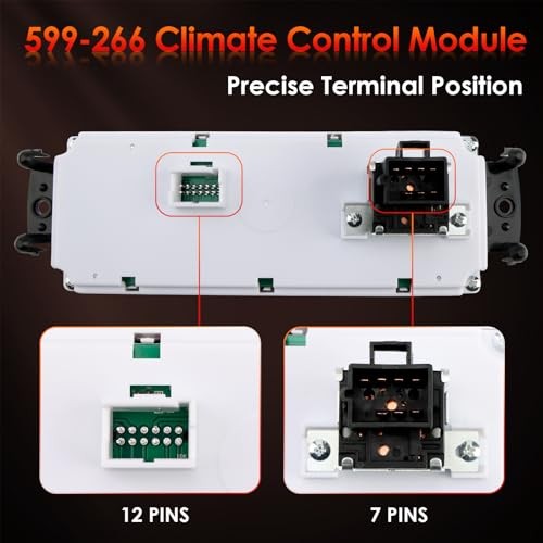 599-266 Front Climate Control Module (NO Rear Windshield NO Rear Defogging