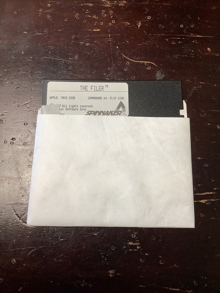 Easy Working From Spinnaker the Filer Commodore IBM & Apple Computer Disk 5.25”