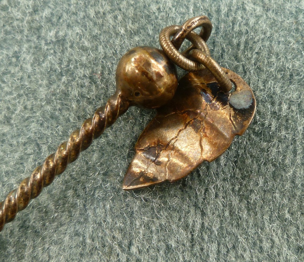 Norwegian Silver Birch Leaf Spoon HH 830S Twist Handle Norway