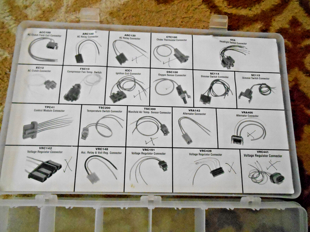 NAPA Echlin Electrical Connector Asst. ECA1000 Plastic Container Storage Box