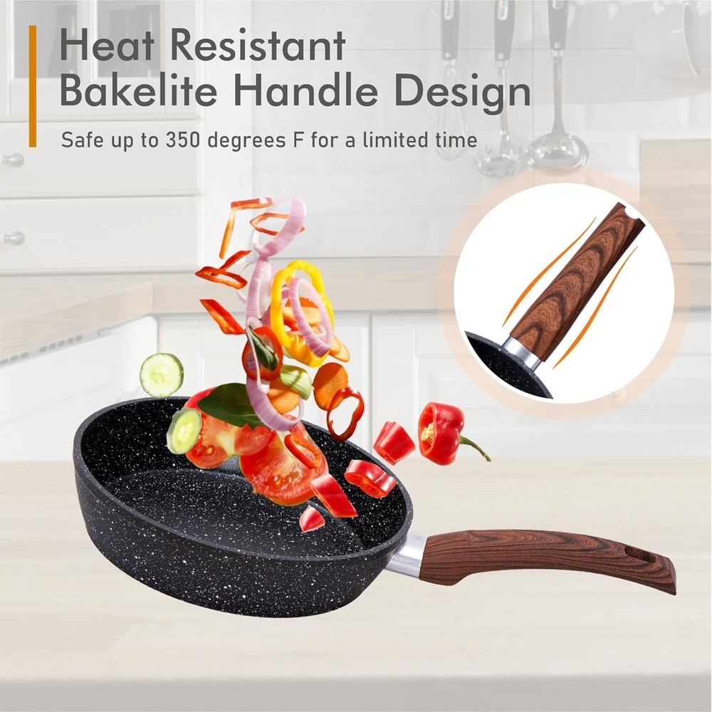 Induction Pots and Pans Set Non Stick, 12 Piece Nonstick Kitchen Cookware Sets,