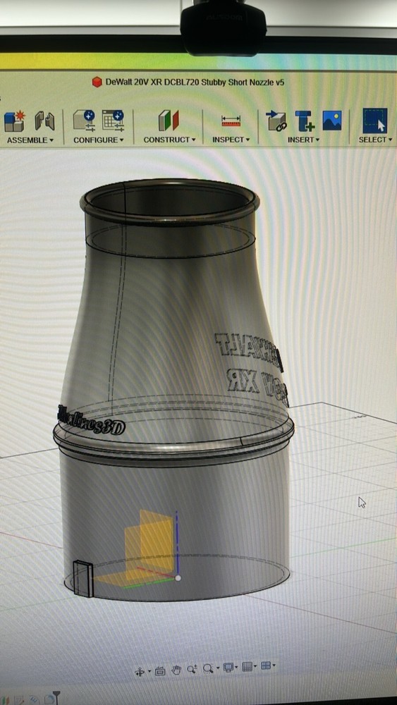 Compact Short Nozzle For DeWalt 20V DCBL722 Leaf Blower