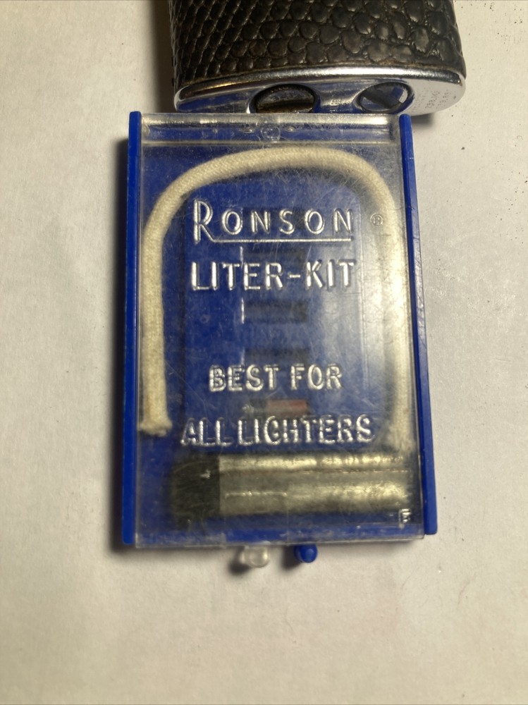 2 Vintage Ronson Typhoon Gold Black Tone Lighter